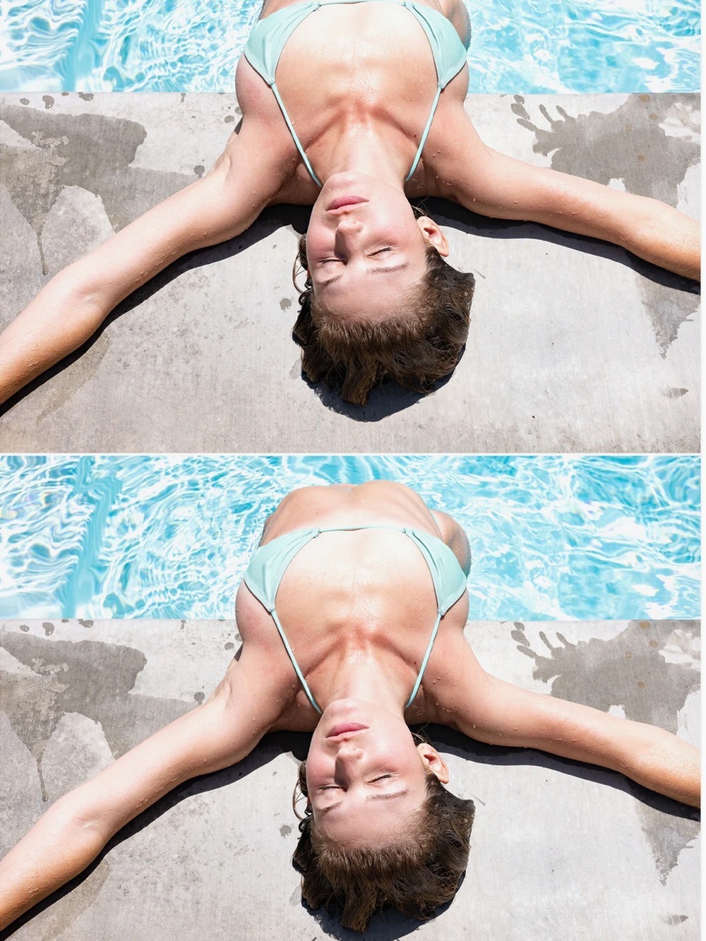 nwt Women’s Light blue Triangle Bikini Top - Los Angeles apparel